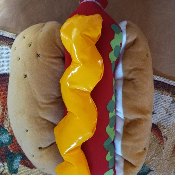 Plush hot dog dog costume - Picture 2 of 5